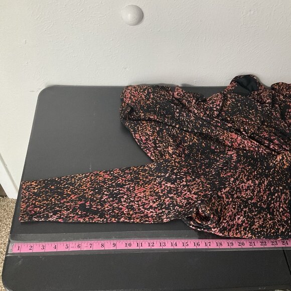 Susa Graver Cardigan Women M Petite Multicolor Pockets Texture Open Front Duster - Picture 10 of 13